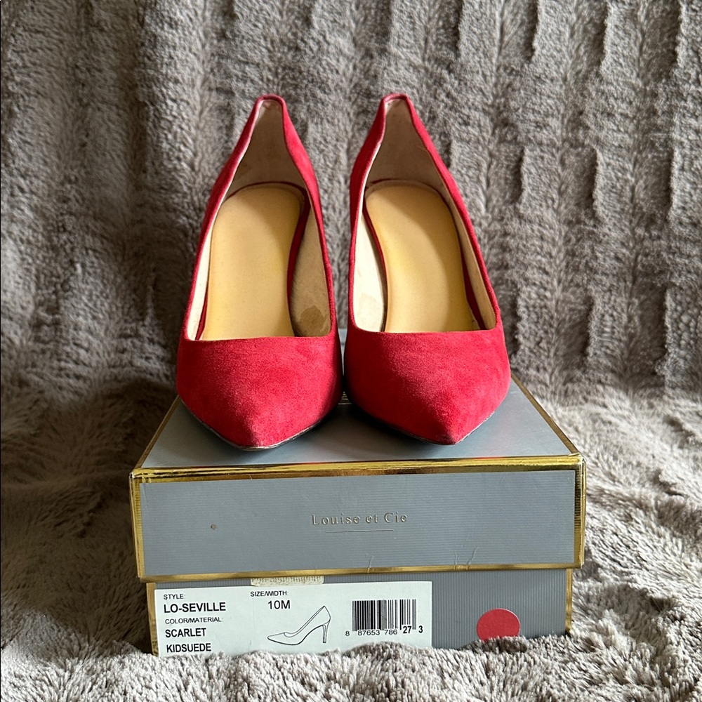 Louise et Cie Red Suede Heels